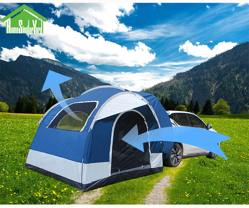 Cheap Goat Tents Outdoor Camping 210D Oxford Tents Car Trail Rear Trunk Tent Hiking 4Person Sunshade Waterproof Tent Road Trip for Vehicle Awning   